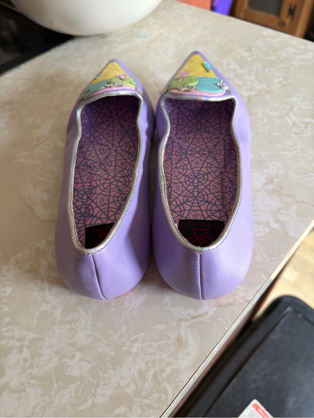 Lavender Pastel Ice Cream Appliqué Flats - Women - Picture 6 of 6